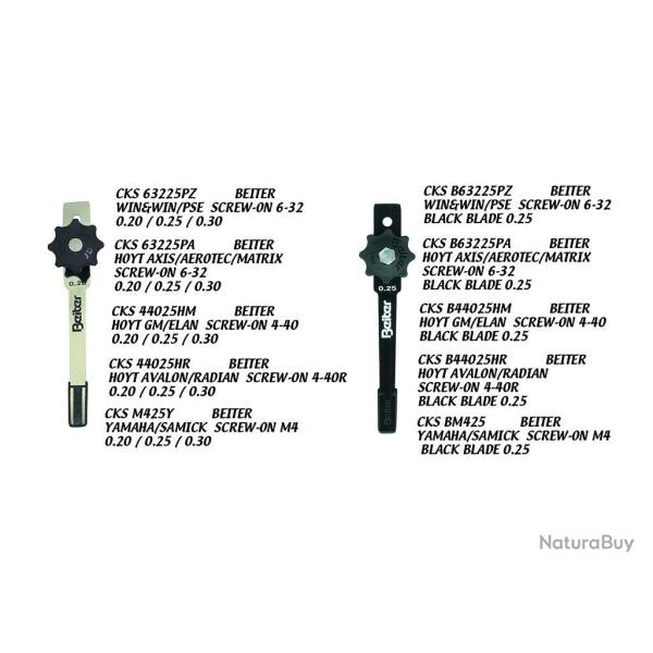 Clicker Beiter avec vis M4 Argent 0.30