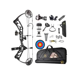 Kit arc &agrave; poulie Topoint T1 Deluxe LH Anodized black 20-60lbs