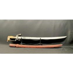 ANCIEN SABRE MAROCAIN NIMCHA DU XVIII&deg;, POIGNEE EN CORNE ET LAME EUROPEENNE TOP