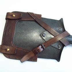 militaria ww1 francais &eacute;tui cuir pour pelle portative mod&egrave;le 1879 poilu 14/18