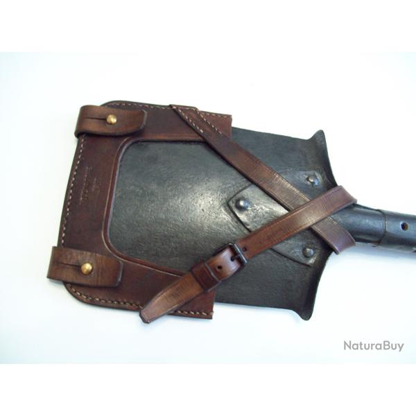 militaria ww1 francais �tui cuir pour pelle portative mod�le 1879 poilu 14/18