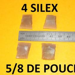 lot de 4 silex blonds 5/8 de pouce - VENDU PAR JEPERCUTE (D24C353)