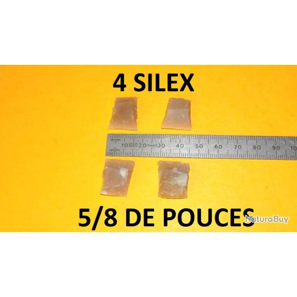 lot de 4 silex blonds 5/8 de pouce - VENDU PAR JEPERCUTE (D24C353)