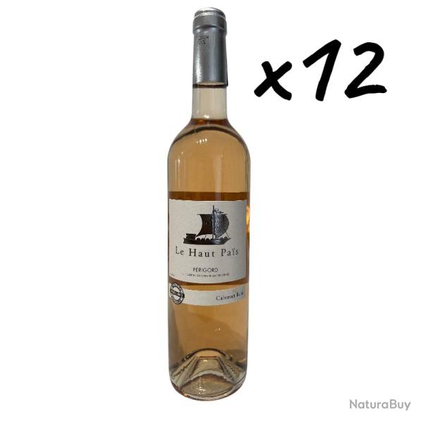 "Le Haut Pa�s" ros�, IGP P�rigord, 2024 le carton de 12 bouteilles 75cl, livraison offerte !!!