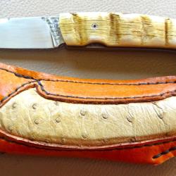 COUTEAU CHASSE 1515 MANU LAPLACE THIERS COLLECTION CHAMBORD NEUF + ETUI ARTISAN OFFERT