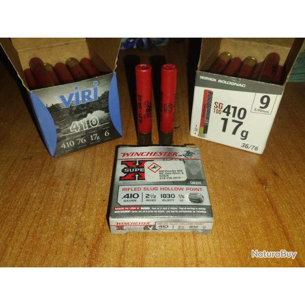 Lot cartouche calibre 410/76