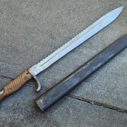 Ba&iuml;onnette allemande ww1 Sg98 05 &agrave; scie fabrication Mauser W17