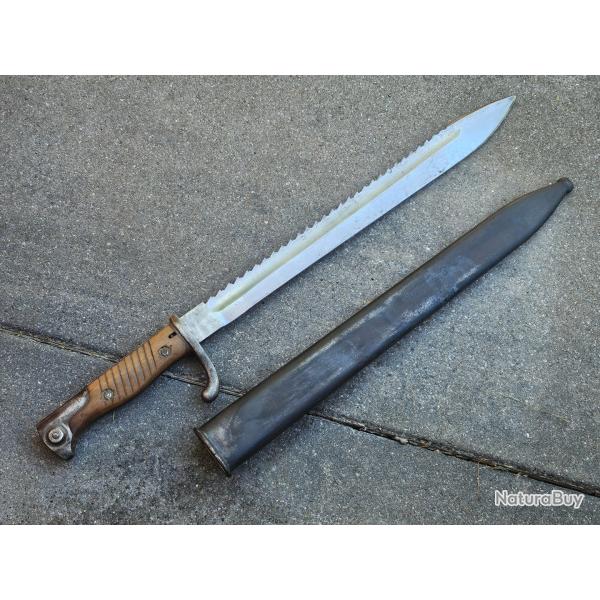 Ba�onnette allemande ww1 Sg98 05 � scie fabrication Mauser W17