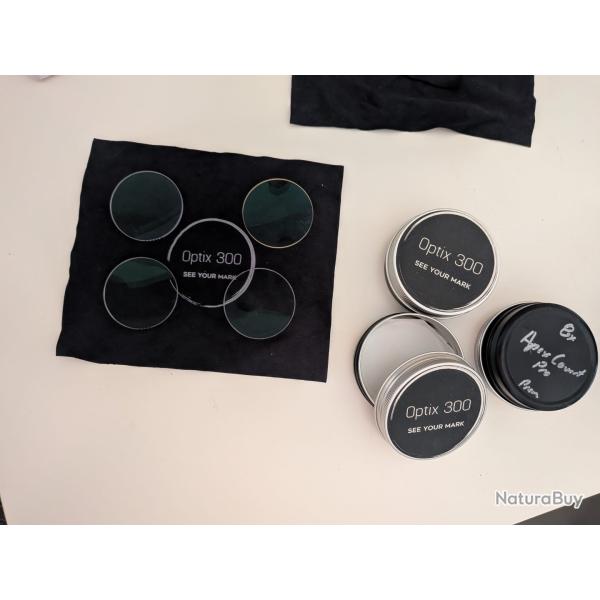 Lot lentilles OPTIX 300 premium pour Viseur Apex Covert Pro (X4, X6, X8)