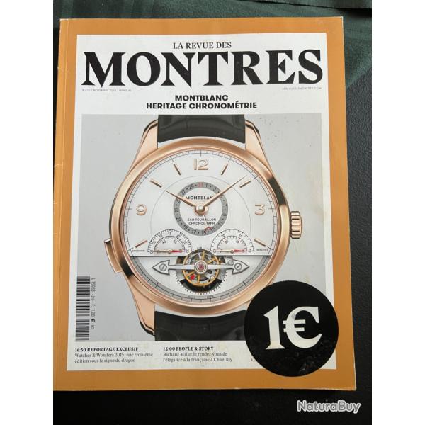 La Revue des Montres novembre 2015 Montblanc Heritage Chronom�trie