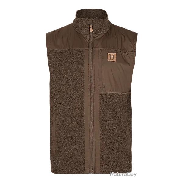 HARKILA GILET POLAIRE KALIX DARK EARTH BROWN