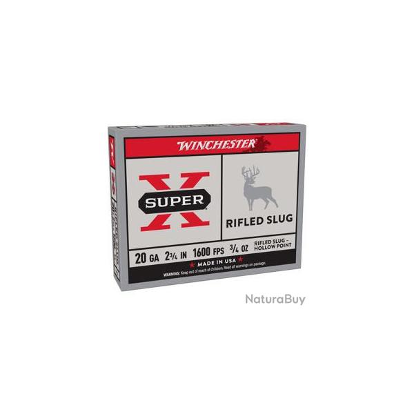 MUNITION SLUG SUPER-X RIFLED H.P CAL 20-70 21G X5