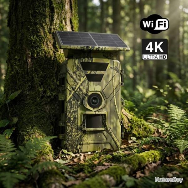 Cam�ra de Chasse Wifi Solaire Connect�e T�l�phone Sans Abonnement - Vision Nocturne100m
