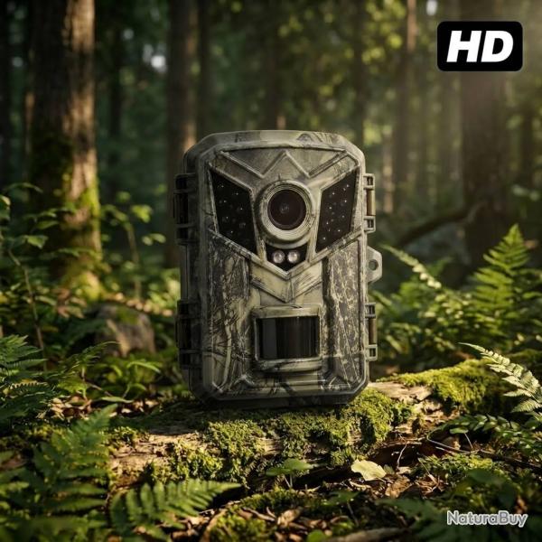 Cam�ra de Chasse avec �cran LCD HD - Vision Nocturne 50m - 1 An Autonomie - Pi�ge Photo - IP65