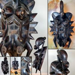 Masque S&eacute;noufo Kp&eacute;li&eacute;, C&ocirc;te d'Ivoire, 30 cm