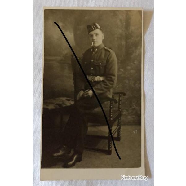 Carte photo soldat Ecossais guerre 39/45