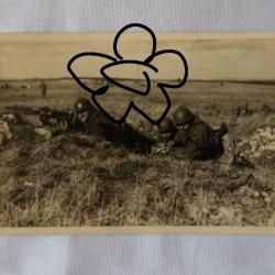 Carte photo soldats fran&ccedil;ais Tirailleurs &agrave; la Mitraille 39/45