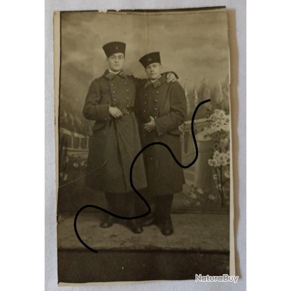 Carte photo soldats 6�me R�giment de Zouaves tenue campagne ann�es 30