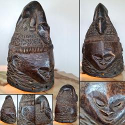 Masque (Casque) - Mende - Sierra Leone, hauteur : 38 cm, largeur : 22 cm