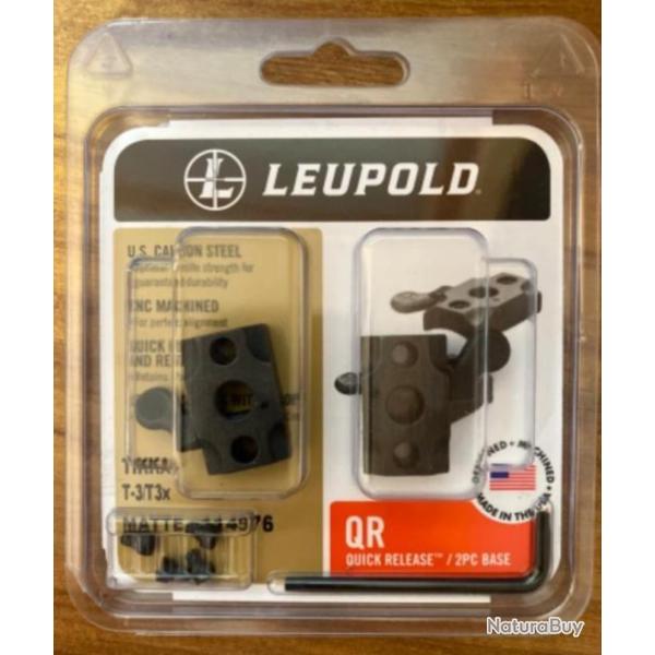 Embases leupold QR tikka t3 /t3x avec colliers