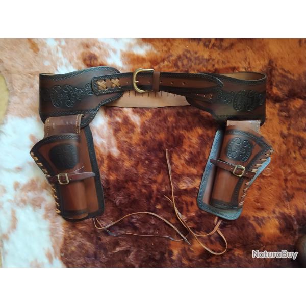 Holster western cuir