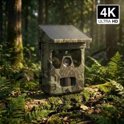 Cam&eacute;ra de Chasse Solaire 4K avec &Eacute;cran LCD - Vision Nocturne 100m - Pi&egrave;ge Photo Autonome - IP65