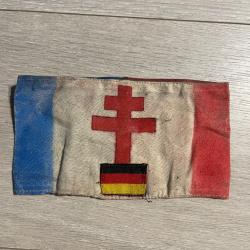 un brassard des forces fran&ccedil;aises F.F.I seconde guerre mondiale