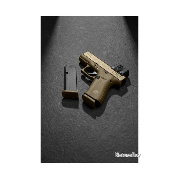 Pistolet Glock 43X Coyote A-Cut Combo Aimpoint COA