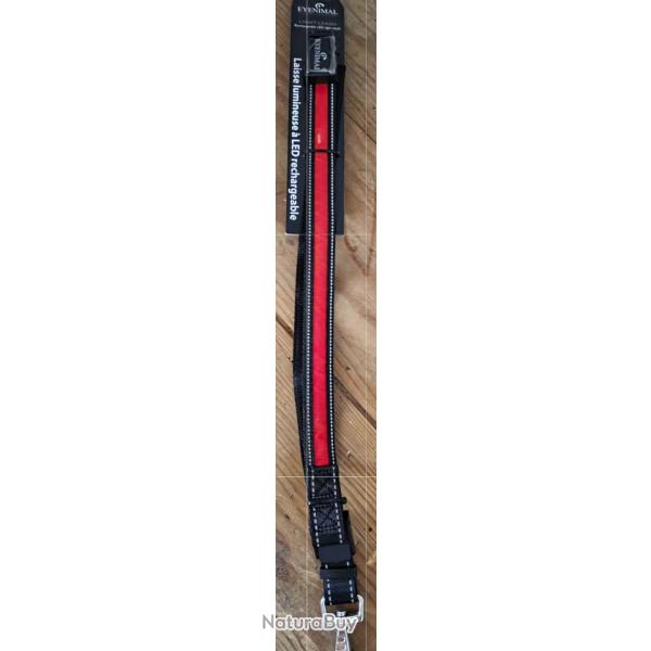 Laisse lumineuse NUM'AXES EYENIMAL rouge