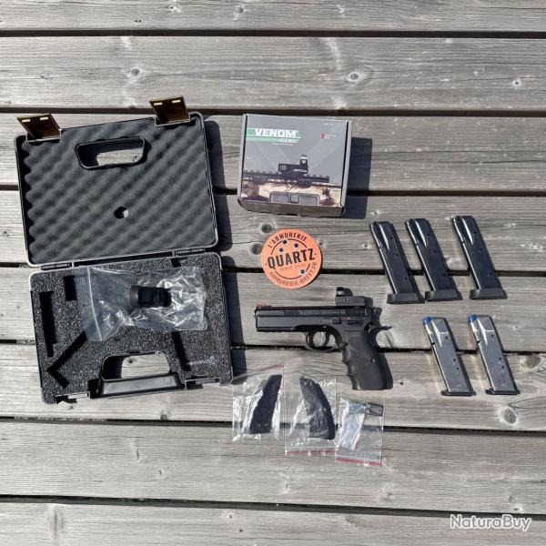 OCCASION - Pistolet CZ 75 SP-01 Shadow Cal. 9X19mm + Point Rouge VORTEX Venom + 5 Chargeurs