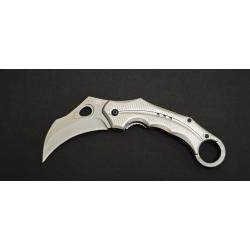 Couteau pliant Herbertz Karambit aluminium gris - r&eacute;f. 201314