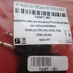 Kit Audio PTT microphone pour SORDIN / PELTOR COMTAC vers MOTOROLA et MIDLAND
