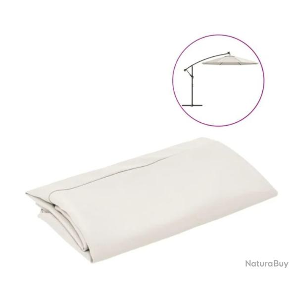 Tissu remplacement parasol d�port� polyester blanc sable 300 cm anti UV