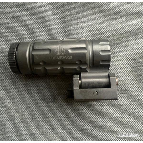 Magnifier Grossisseur UTG 3x Flip to side