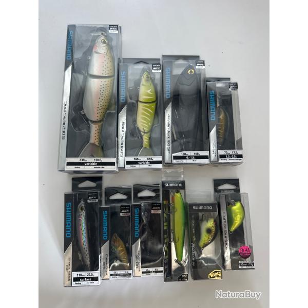 op� ! Lot de 10 leurres Shimano 5