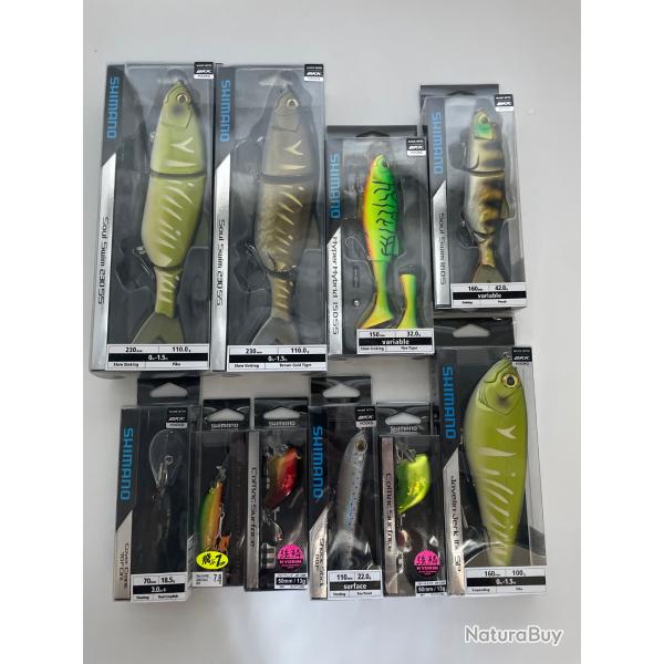 op� ! Lot de 10 leurres Shimano 8