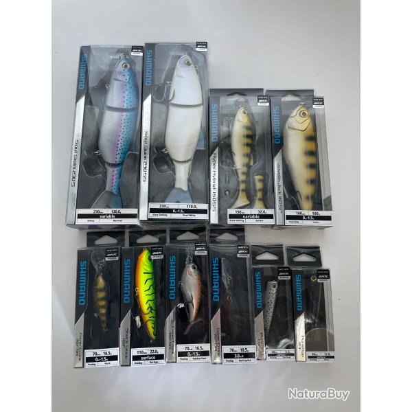 op� ! Lot de 10 leurres Shimano 9
