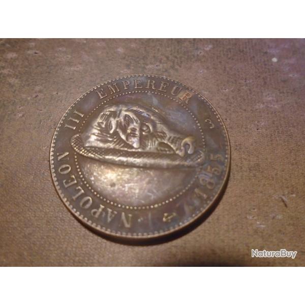 Monnaie pi�ce 10 centimes satirique �poque Napol�on III