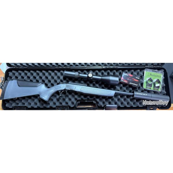 PACK COMPLET CVA SCOUT TD 222REM + LUNETTE + MODERATEUR DE SON + BALLE + VALISE