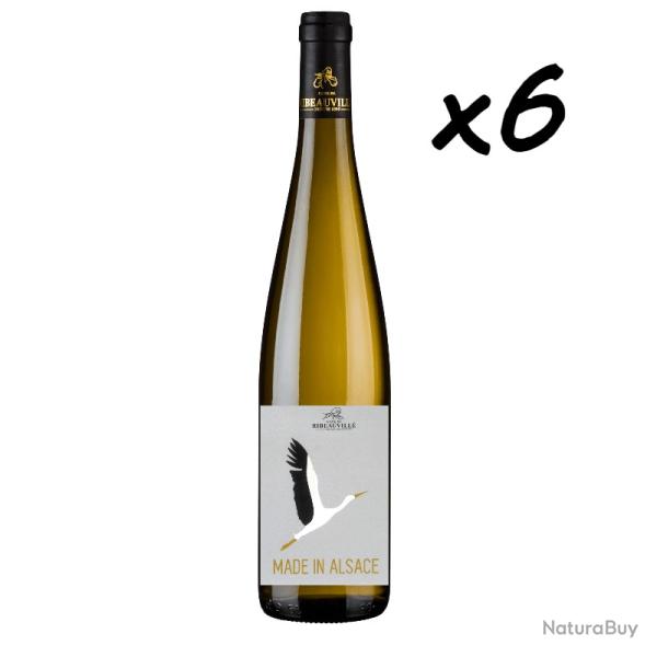 Cave Ribeauvill� "Made in Alsace" AOC Alsace, vin blanc, 6 bouteilles, livraison offerte