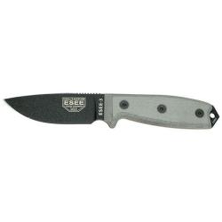 Couteau Fixe ESEE-3 - Noir - Pommeau modifi&eacute;