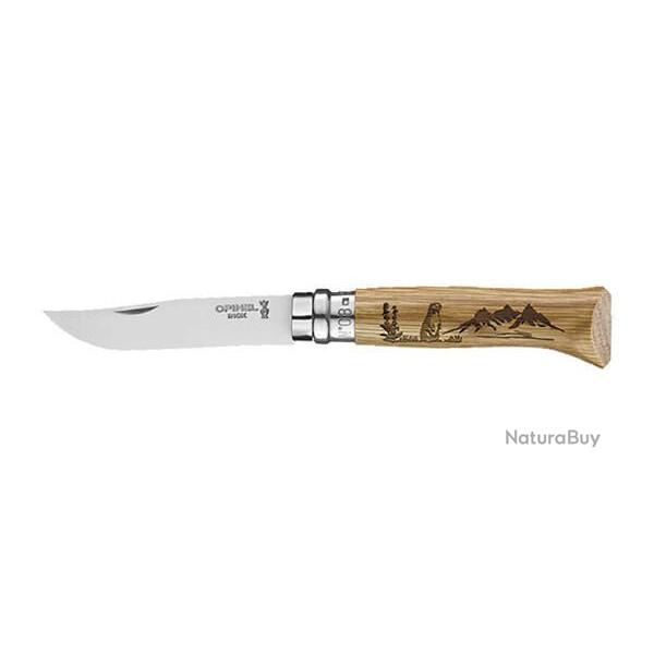 Couteau Opinel N�08 Animalia Marmotte