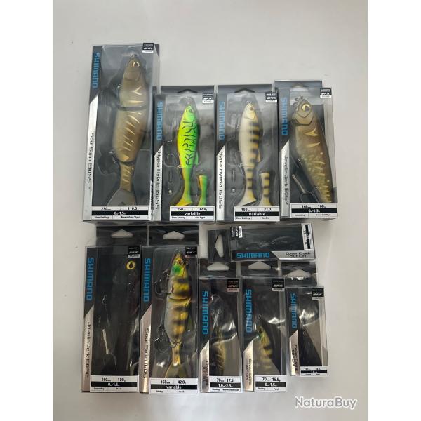 op� ! Lot de 10 leurres Shimano 3
