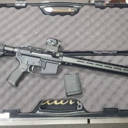Carabine lin&eacute;aire NJ AR15 "straight pull" 300AAC Blackout + Romeo 5 occasion