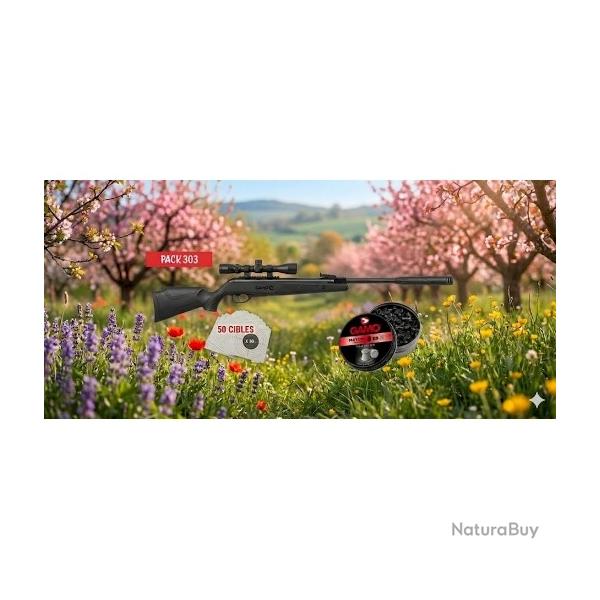 Pack cerise 2026 carabine a air comprim� GAMO cal.4.5mm quiet cat 19.9j