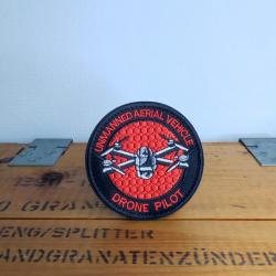 Patch Brod&eacute; Drone rouge Airsoft