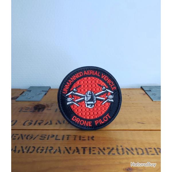 Patch Brod� Drone rouge Airsoft