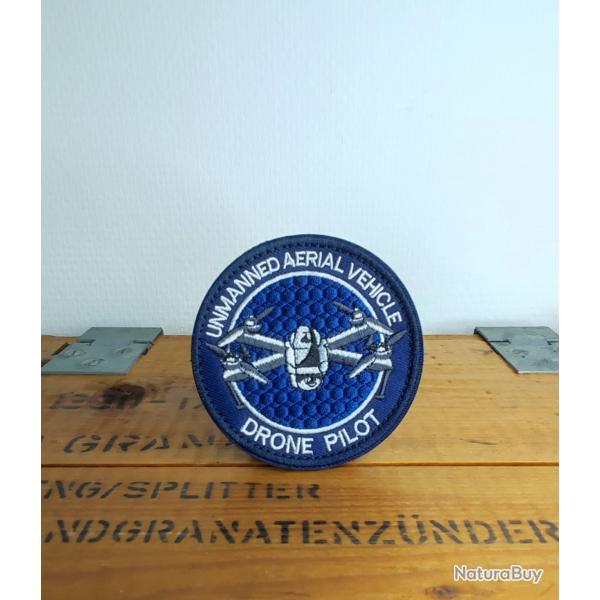 Patch Brod� Drone bleu Airsoft