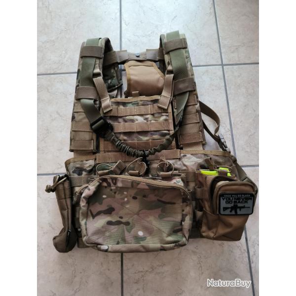 Gilet airsoft multicam �quip� + patchs