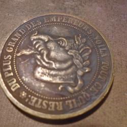 Monnaie pi&egrave;ce centimes satirique &eacute;poque Napol&eacute;on III